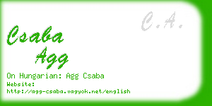 csaba agg business card